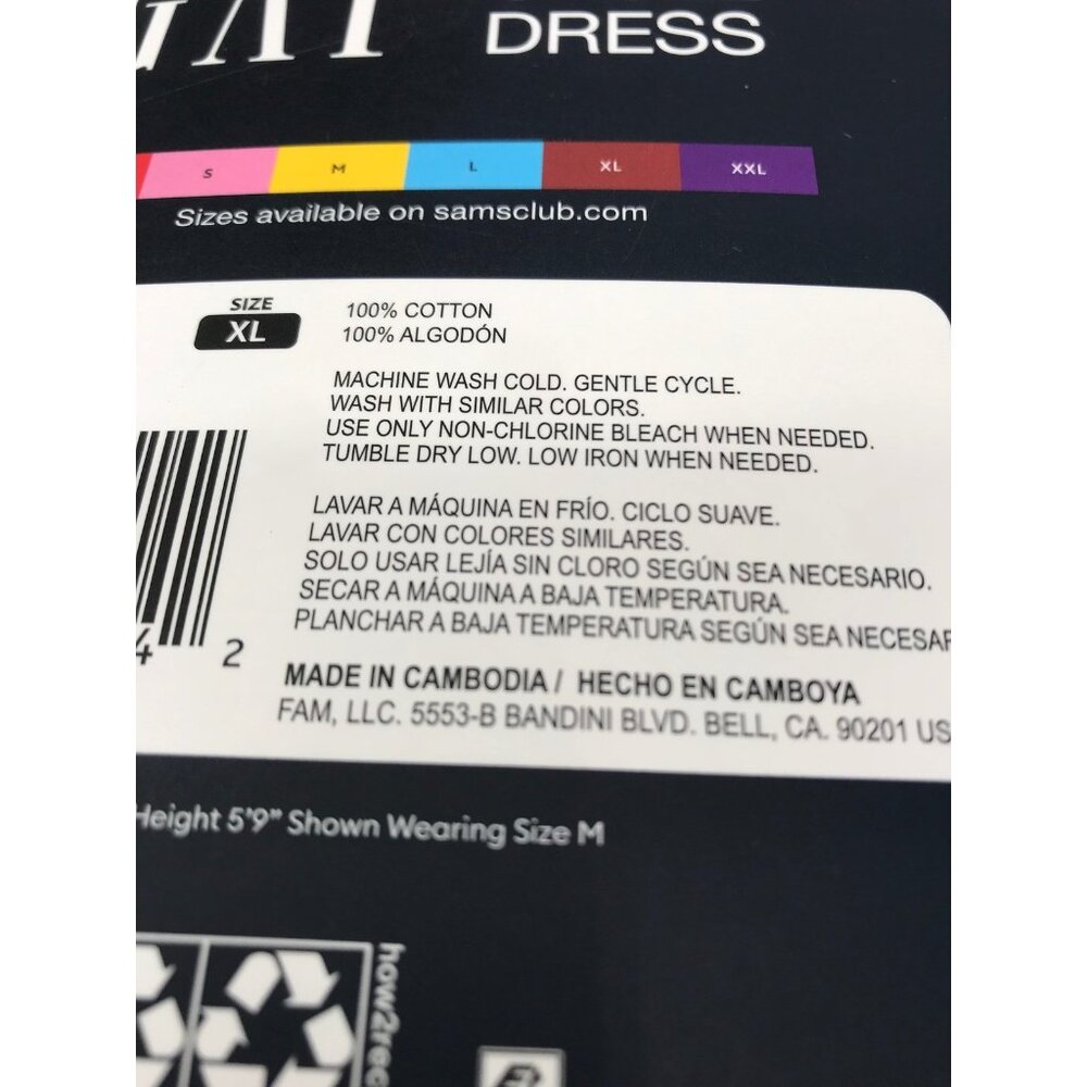 GAP Womens Pink Gauze Dress XL Short Sleeve Tiered Cotton Crinkle Mini V-Neck - Picture 5 of 6
